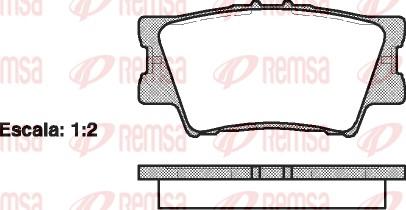 Remsa 1231.00 - Комплект спирачно феродо, дискови спирачки parts5.com