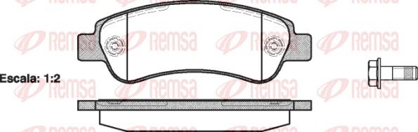 Remsa 1238.00 - Σετ τακάκια, δισκόφρενα parts5.com