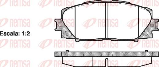 Remsa 1224.00 - Комплект спирачно феродо, дискови спирачки parts5.com