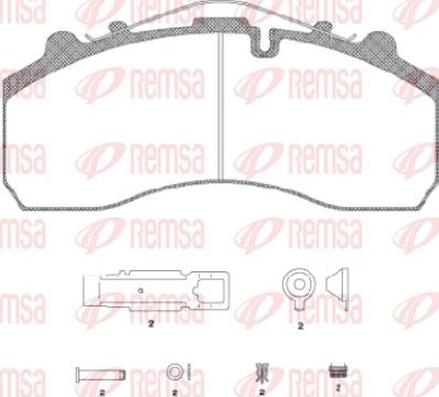 Remsa JCA 637.20 - Kit de plaquettes de frein, frein à disque parts5.com