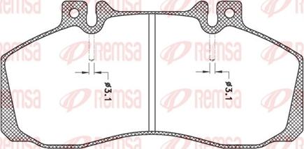 Remsa JCA 245.00 - Sada brzdových destiček, kotoučová brzda parts5.com