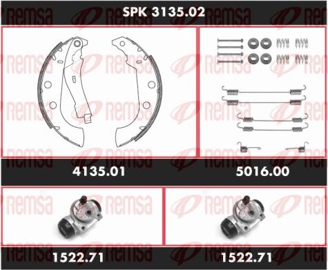 Remsa SPK 3135.02 - Bremsbackensatz parts5.com