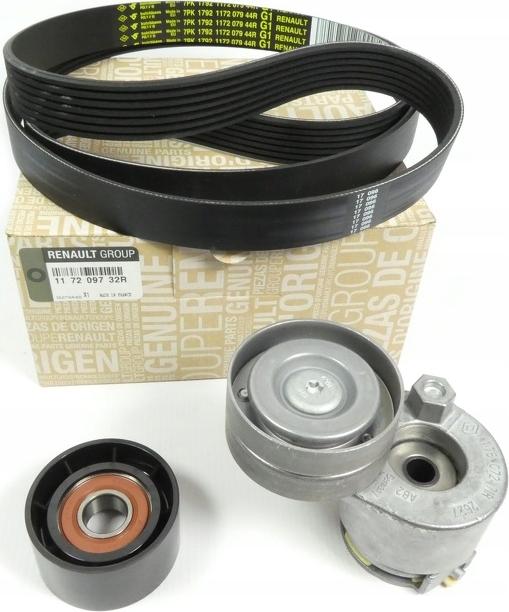 RENAULT 117209732R - V-Ribbed Belt Set parts5.com