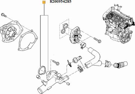 RENAULT 82 00 954 285 - Termometar, rashladno sredstvo parts5.com