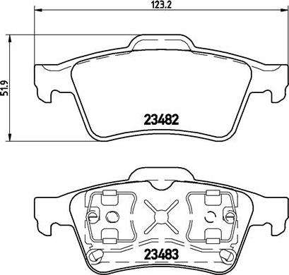 RENAULT 7701207996 - Komplet kočnih obloga, disk kočnica parts5.com