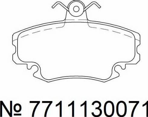 RENAULT 7711130071 - Fékbetétkészlet, tárcsafék parts5.com