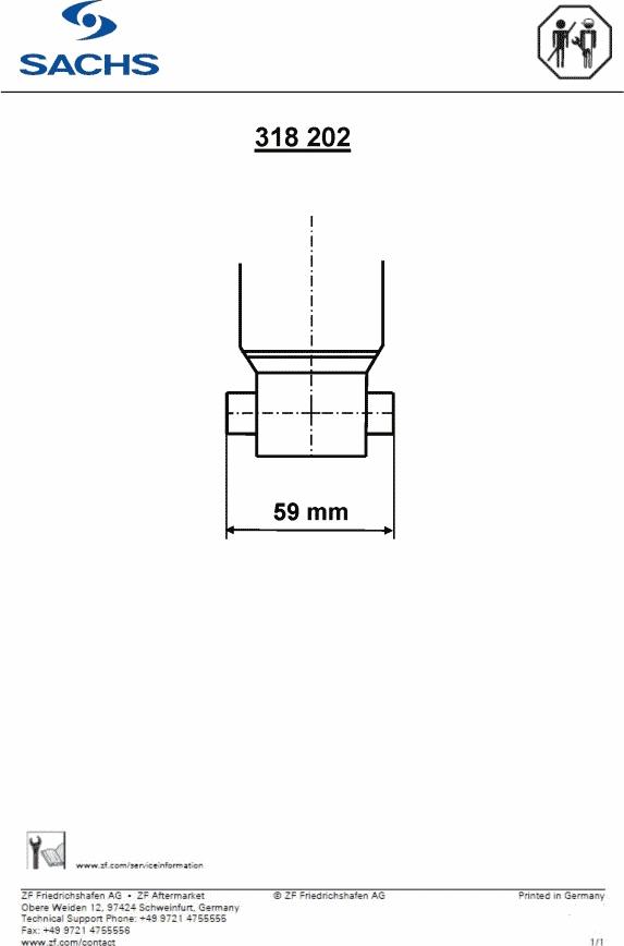 SACHS 318 202 - Amortizor parts5.com