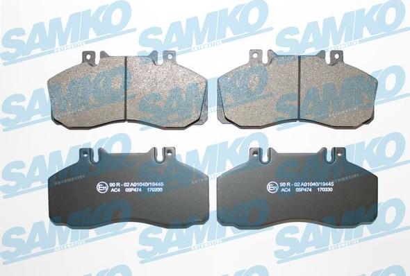 Samko 5SP474 - Sada brzdových destiček, kotoučová brzda parts5.com