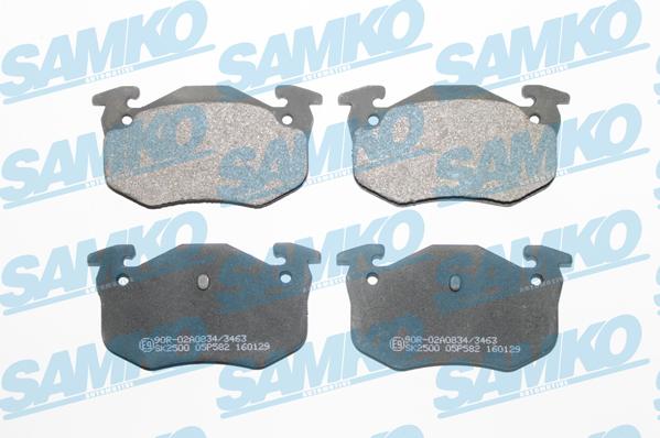 Samko 5SP582 - Piduriklotsi komplekt,ketaspidur parts5.com