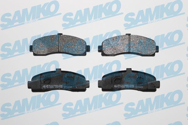 Samko 5SP539 - Fékbetétkészlet, tárcsafék parts5.com