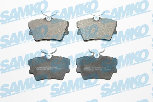 Samko 5SP616 - Fékbetétkészlet, tárcsafék parts5.com