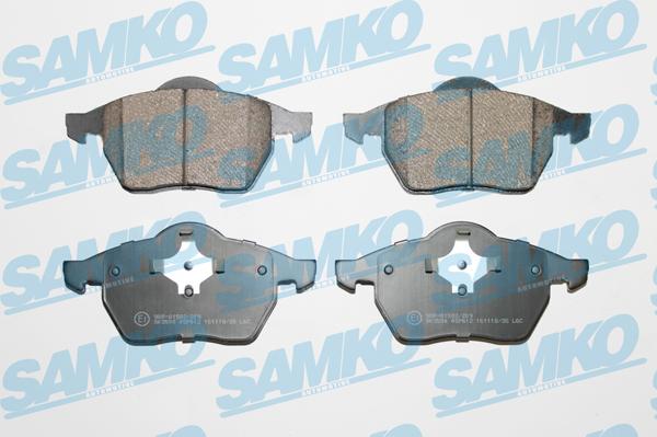 Samko 5SP612 - Комплект спирачно феродо, дискови спирачки parts5.com