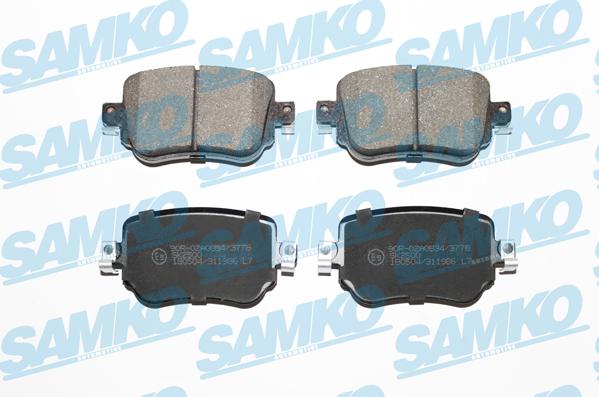 Samko 5SP1986 - Тормозные колодки, дисковые, комплект parts5.com