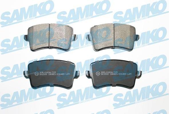 Samko 5SP1489 - Sada brzdových platničiek kotúčovej brzdy parts5.com