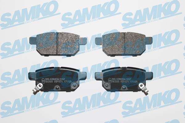 Samko 5SP1571 - Zestaw klocków hamulcowych, hamulce tarczowe parts5.com