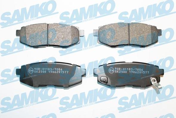 Samko 5SP1577 - Piduriklotsi komplekt,ketaspidur parts5.com