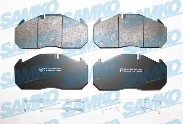 Samko 5SP1152 - Sada brzdových platničiek kotúčovej brzdy parts5.com