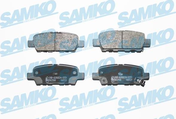 Samko 5SP1862 - Brake Pad Set, disc brake parts5.com