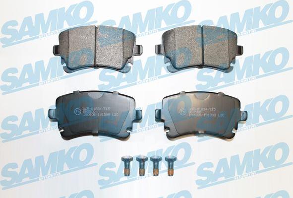 Samko 5SP1398 - Sada brzdových destiček, kotoučová brzda parts5.com