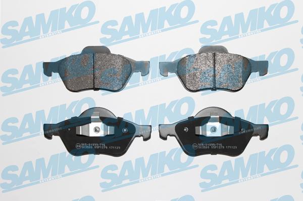 Samko 5SP1279 - Jarrupala, levyjarru parts5.com