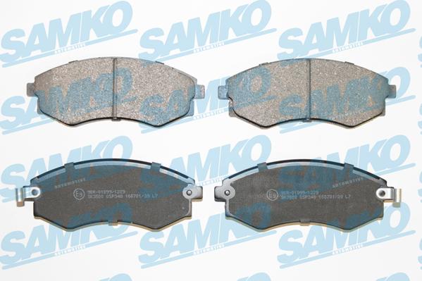 Samko 5SP348 - Piduriklotsi komplekt,ketaspidur parts5.com