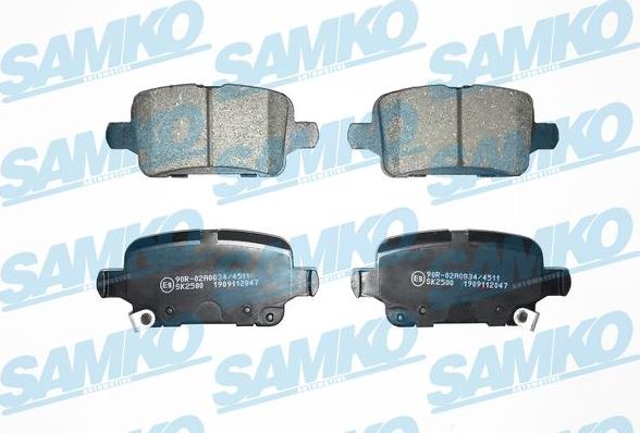 Samko 5SP2047 - Brake Pad Set, disc brake parts5.com