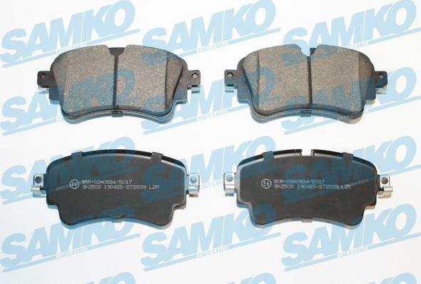 Samko 5SP2039 - Piduriklotsi komplekt,ketaspidur parts5.com