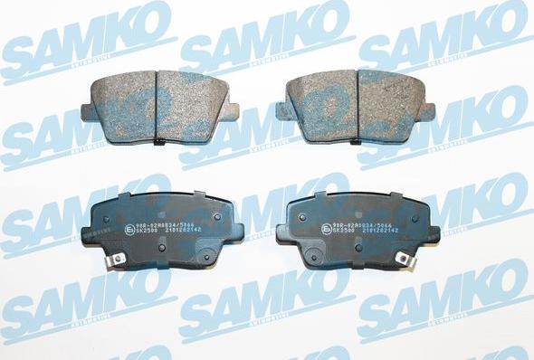 Samko 5SP2142 - Sada brzdových platničiek kotúčovej brzdy parts5.com