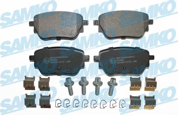 Samko 5SP2132K - Brake Pad Set, disc brake parts5.com