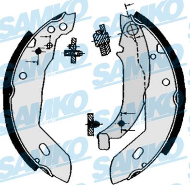 Samko 84670 - Fékpofakészlet parts5.com