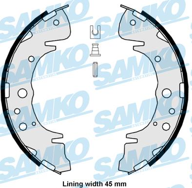 Samko 88020 - Garnitura zavorne celjusti parts5.com