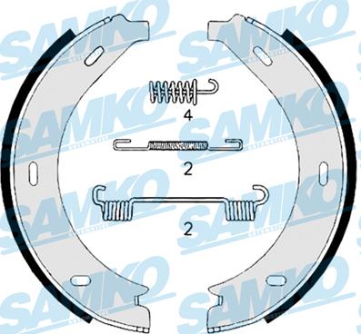 Samko 88740 - Fékpofakészlet parts5.com