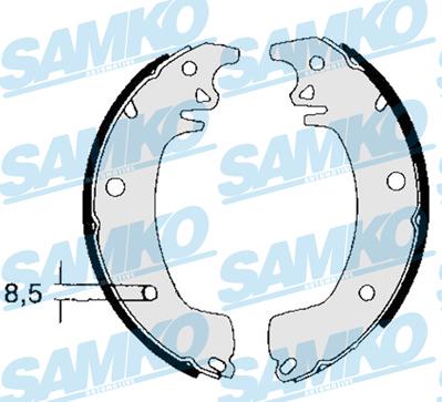 Samko 83130 - Sada brzdových čeľustí parts5.com