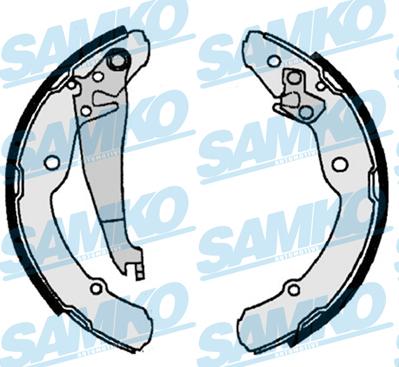 Samko 87300 - Sada brzdových čeľustí parts5.com