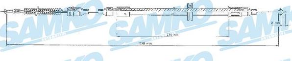 Samko C0547B - Tažné lanko, parkovací brzda parts5.com