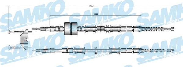 Samko C0652B - Cablu, frana de parcare parts5.com