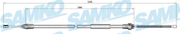 Samko C0684B - Cable, parking brake parts5.com