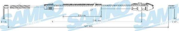 Samko C0369B - Cable, parking brake parts5.com