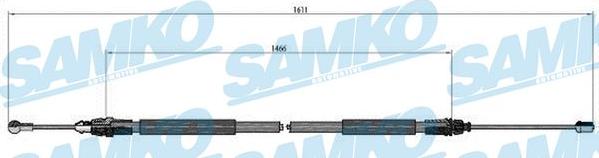 Samko C0749B - Żażné lanko parkovacej brzdy parts5.com