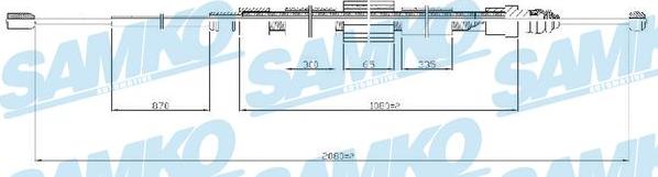 Samko C0716B - Ντίζα, φρένο ακινητοποίησης parts5.com