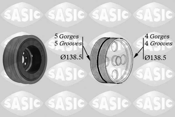 Sasic 9001804 - Kayış kasnağı, krank mili parts5.com