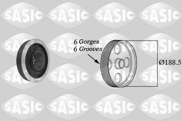 Sasic 9001805 - Polea, cigüeñal parts5.com