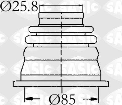 Sasic 4003408 - Gumiharang, hajtótengely parts5.com