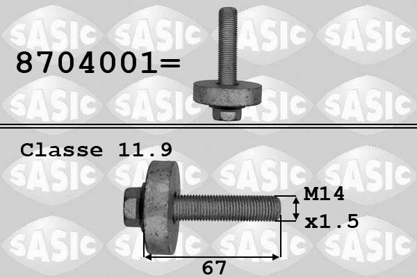 Sasic 8704001 - Skrutka remenice parts5.com