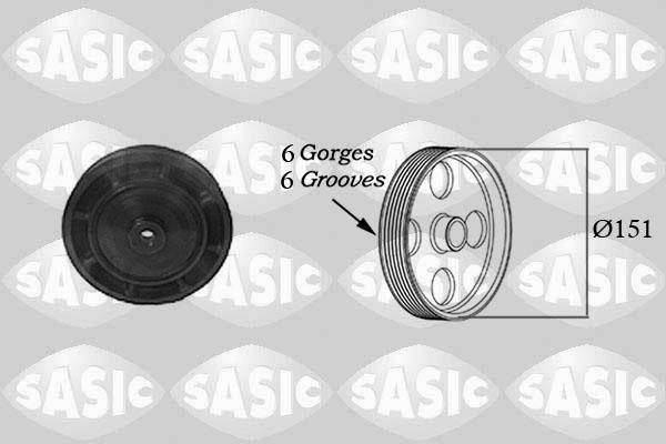 Sasic 2154006 - Ремъчна шайба, колянов вал parts5.com