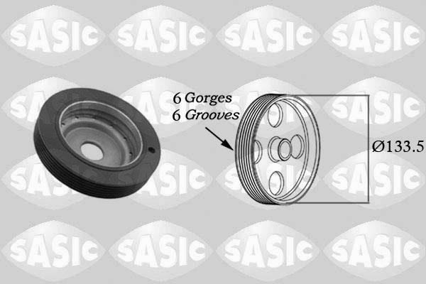 Sasic 2154001 - Koło pasowe, wał korbowy parts5.com