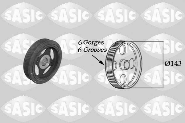 Sasic 2154023 - Řemenice, klikový hřídel parts5.com