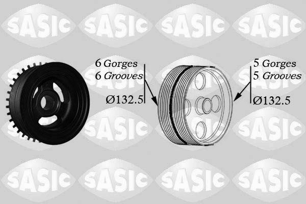 Sasic 2156068 - Fulie curea, arbore cotit parts5.com