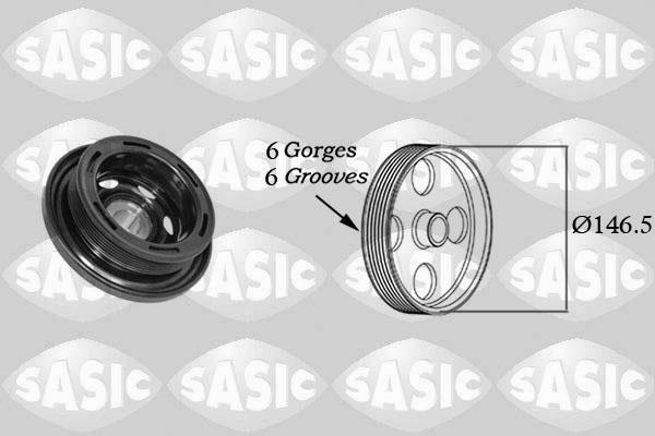 Sasic 2156067 - Polea, cigüeñal parts5.com