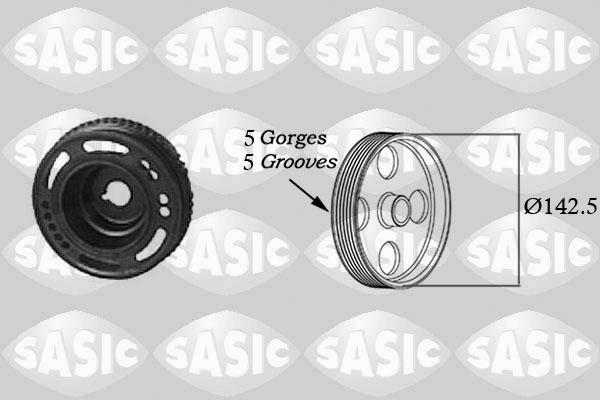 Sasic 2156013 - Fulie curea, arbore cotit parts5.com